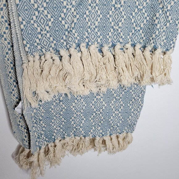 Cotton Blend Boho Aztec Print Throw O/S - Picture 3 of 13